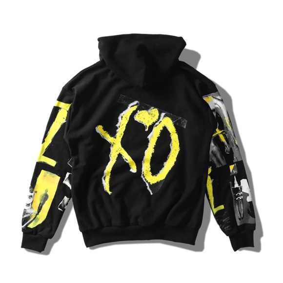 The Weeknd XO Black and Yellow Beauty Behind the Madness Anniversary Hoodie - Picture 1 of 7